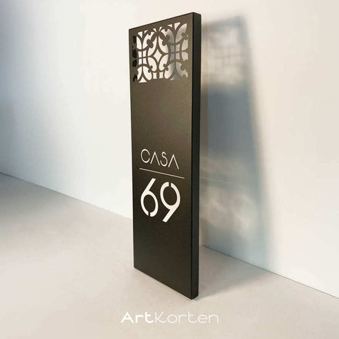 Placa domiciliaria Arabesco