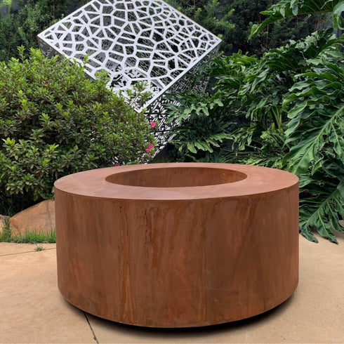 Lareira Circular em aço corten - One