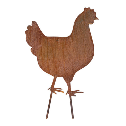 Escultura de jardim - Galinha e pintinhos