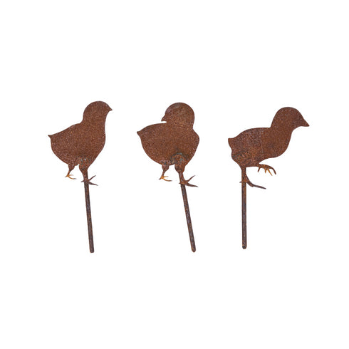 Escultura de jardim - Galinha e pintinhos