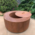 Lareira Circular em aço corten - One