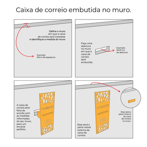 Caixa de Correio para Parede - Traços