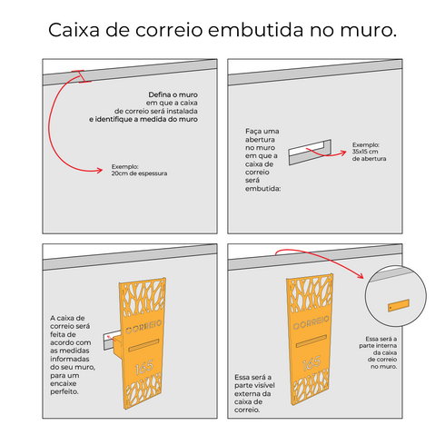 Caixa de Correio Traços - Parede