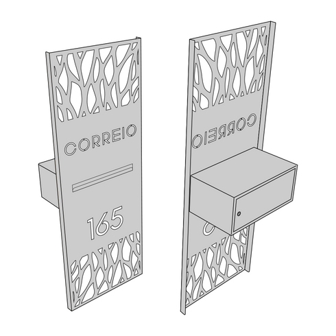 Caixa de Correio Traços - Parede