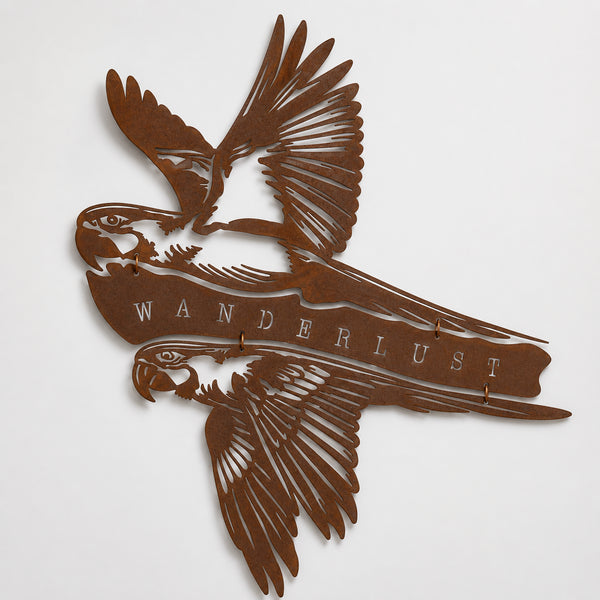 Escultura de Parede — Araras Wanderlust