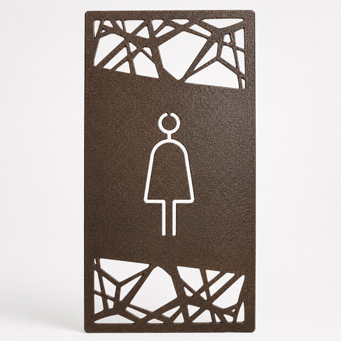 Placa de Banheiro - Traços (Masculino, feminino ou PCD)