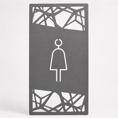 Placa de Banheiro - Traços (Masculino, feminino ou PCD)