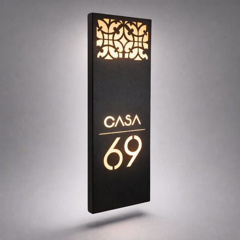 Placa Numérica - Arabesco