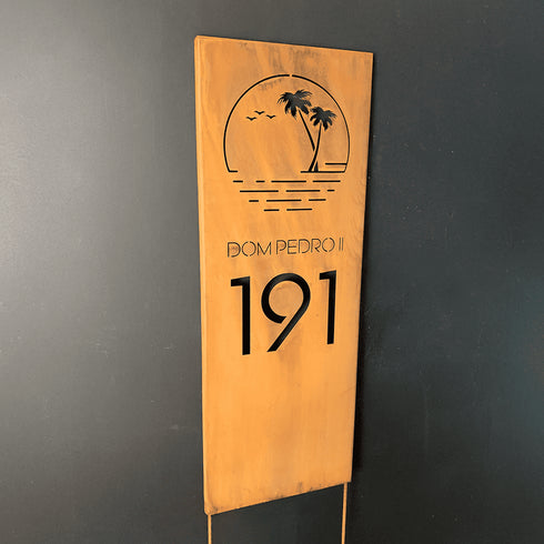 Placa Numérica - Dom Pedro Tropical