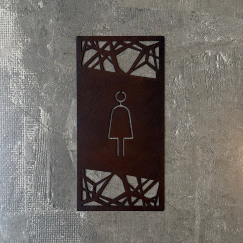 Placa de Banheiro - Traços (Masculino, feminino ou PCD)