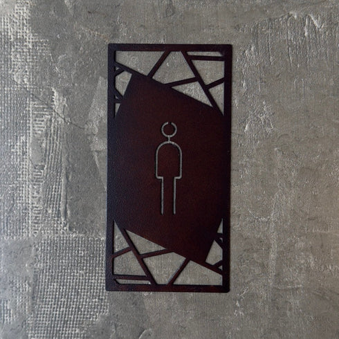 Placa de Banheiro - Traços (Masculino, feminino ou PCD)