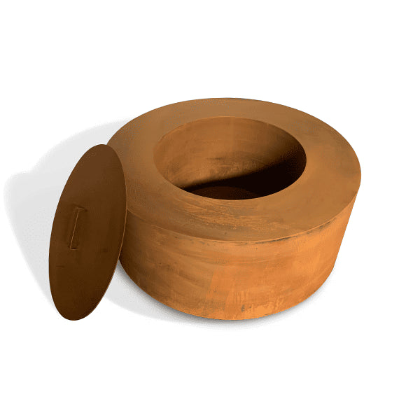 Chimenea circular en acero corten - One