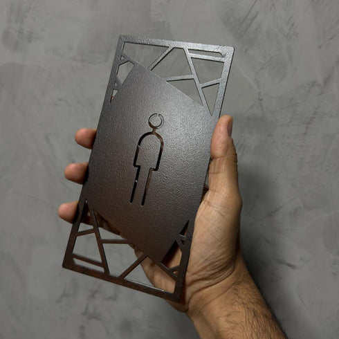 Placa de Banheiro - Traços (Masculino, feminino ou PCD)