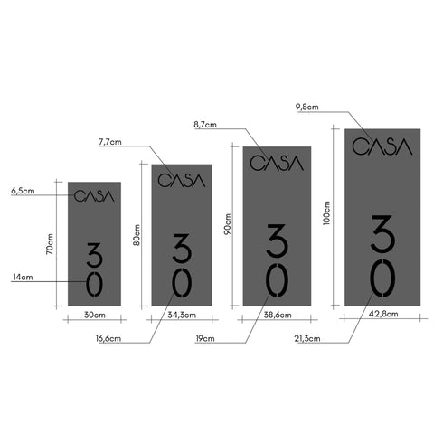 Placa Numérica - Trinity (casa 30)