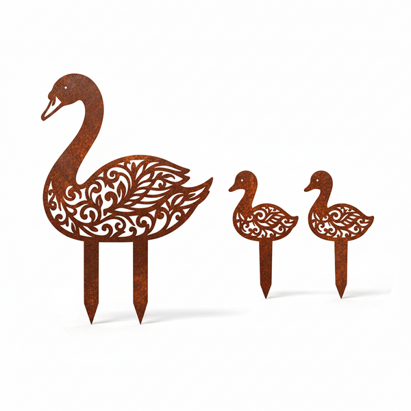 Escultura de Jardim - Cisnes