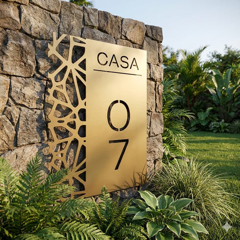 Placa Numérica - Garden