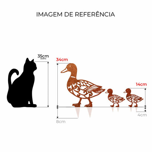 Escultura de Jardim - Patos